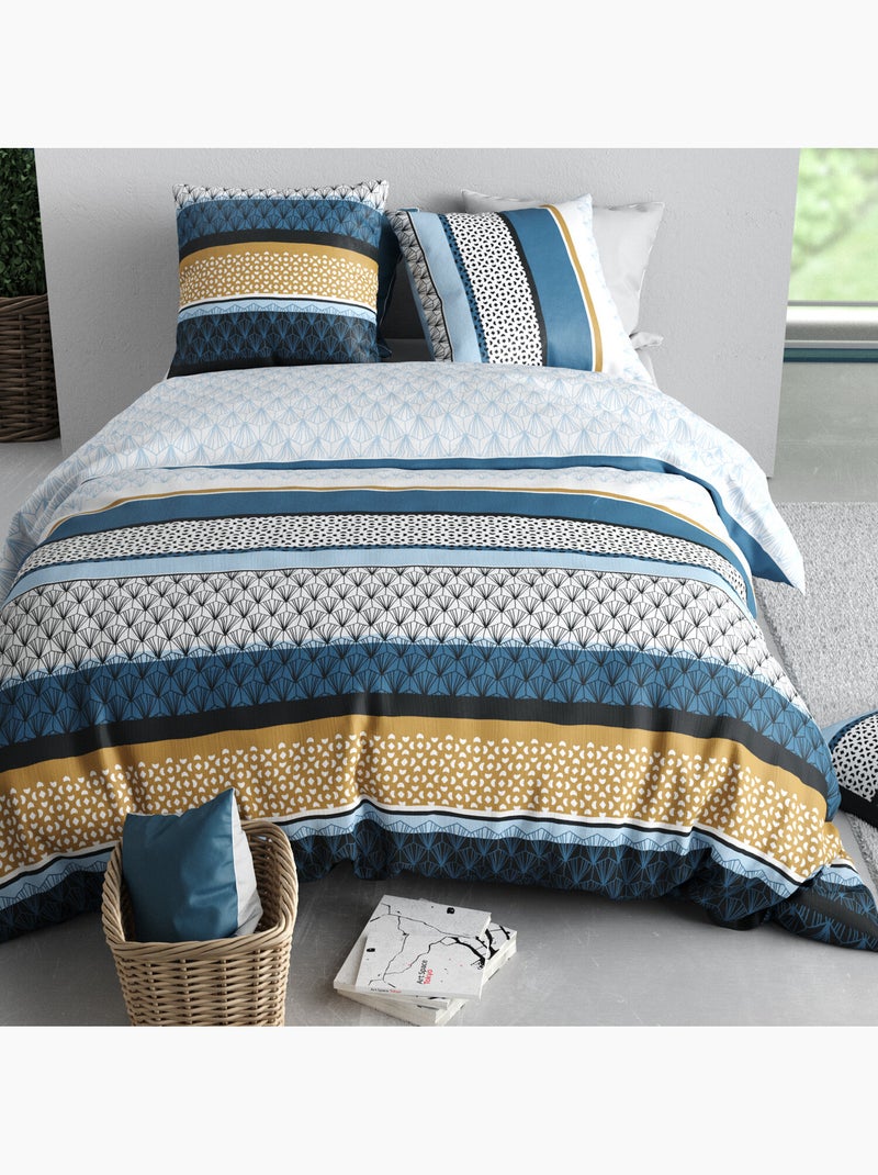 Parure housse de couette 100 % coton osis Multicolore - Kiabi