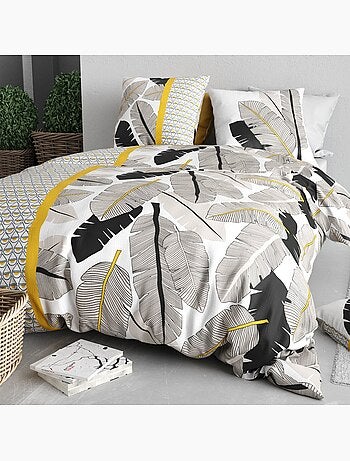 Parure housse de couette 100 % coton palmora