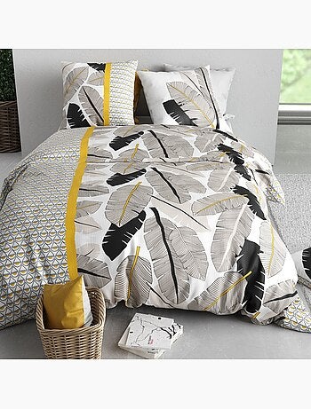 Parure housse de couette 100 % coton palmora