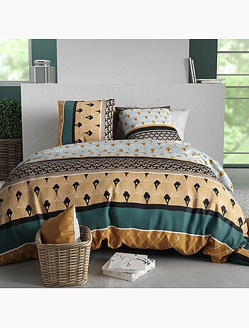 Parure housse de couette 100 % coton palum