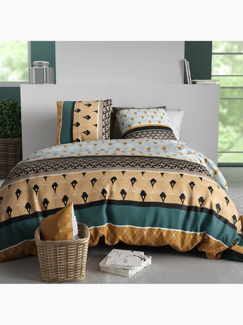 Parure housse de couette 100 % coton palum - Kiabi