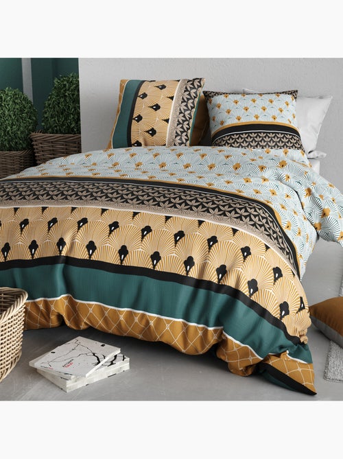 Parure housse de couette 100 % coton palum - Kiabi
