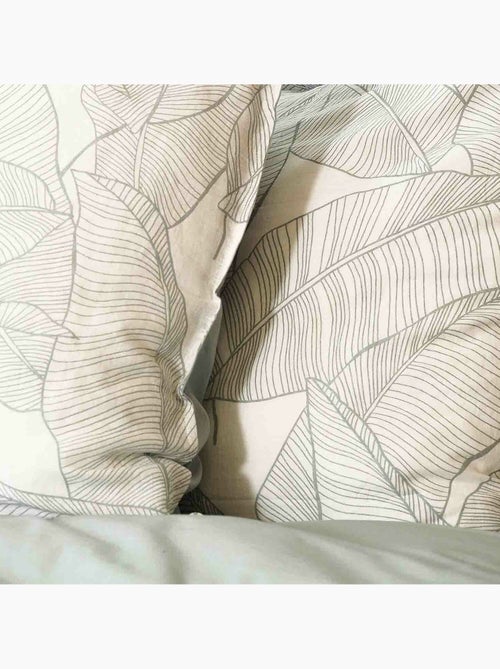Parure housse de couette 100 % coton pampelune - Kiabi