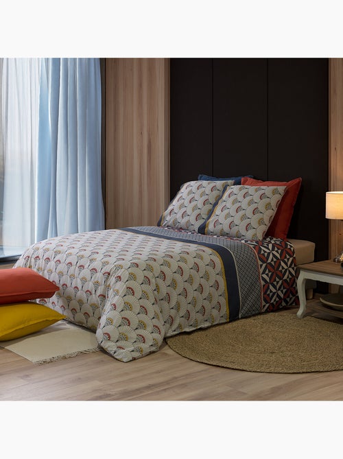 Parure housse de couette 100 % coton panka - Kiabi
