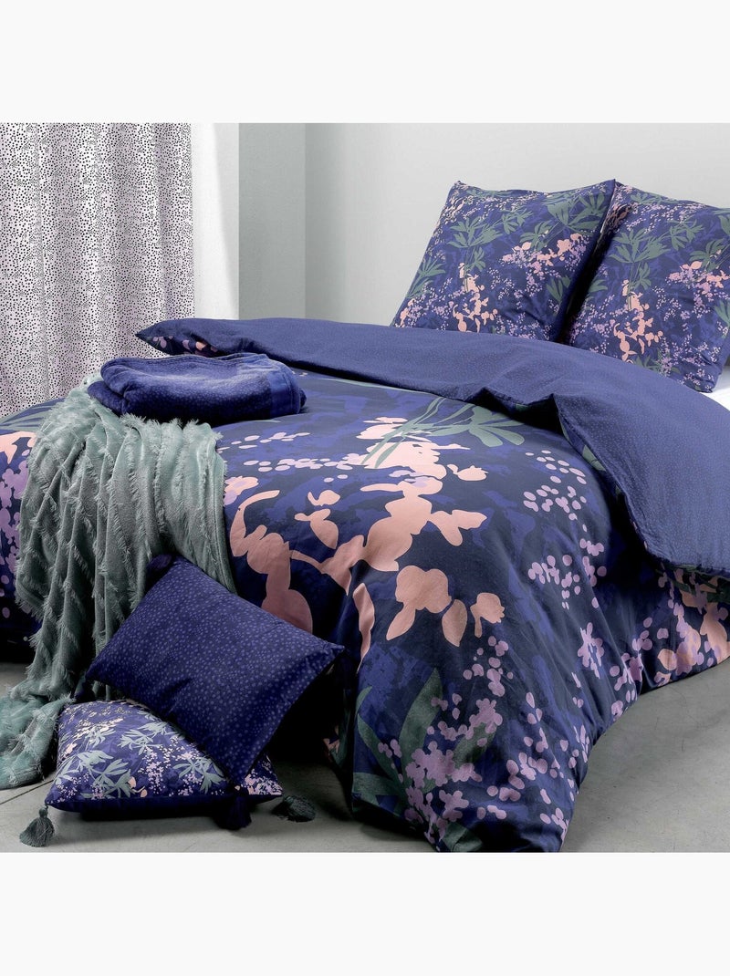 Parure housse de couette 100 % coton paola Rose - Kiabi
