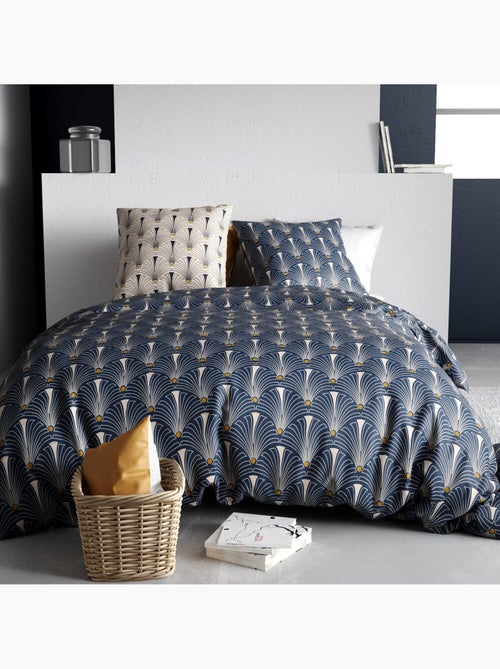 Parure housse de couette 100 % coton paon - Kiabi