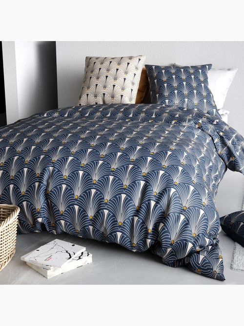 Parure housse de couette 100 % coton paon - Kiabi