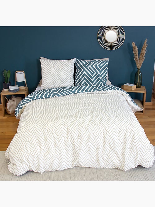 Parure housse de couette 100 % coton phosy - Kiabi