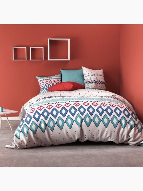 Parure housse de couette 100 % coton pointillé - Kiabi