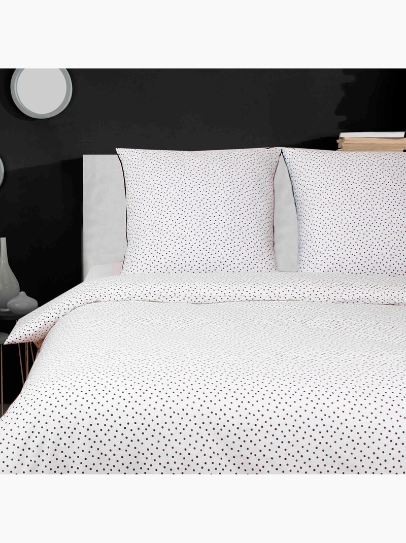Parure housse de couette 100 % coton points Multicolore - Kiabi