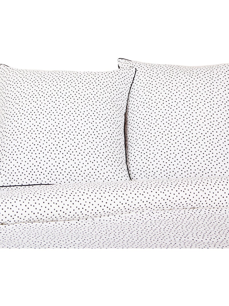 Parure housse de couette 100 % coton points Multicolore - Kiabi