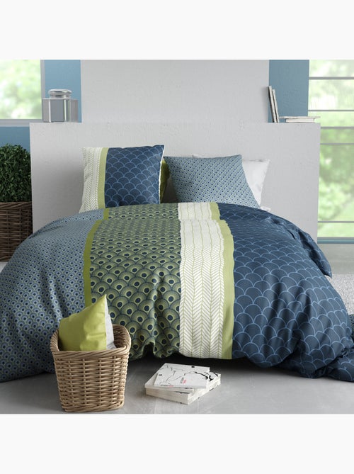 Parure housse de couette 100 % coton polo - Kiabi