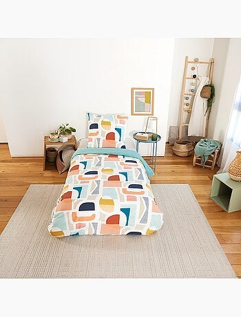 Parure housse de couette 100 % coton polyester colors
