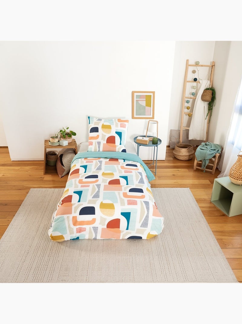 Parure housse de couette 100 % coton polyester colors Multicolore - Kiabi