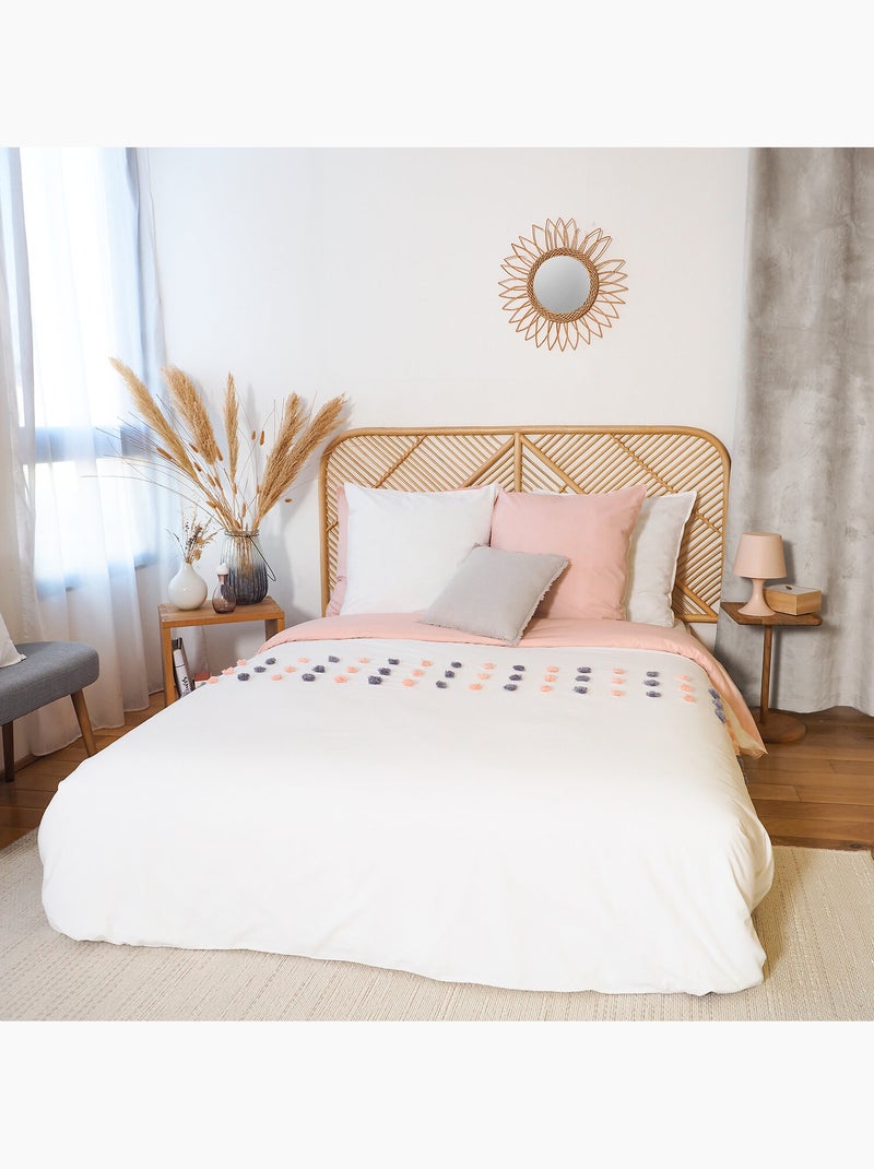 Parure housse de couette 100 % coton poupie Gris - Kiabi