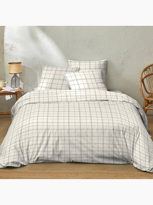 Parure housse de couette 100 % coton prades - Kiabi