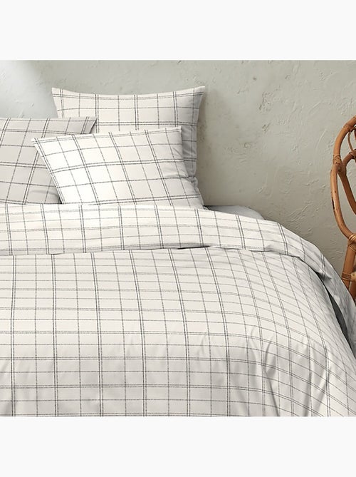 Parure housse de couette 100 % coton prades - Kiabi