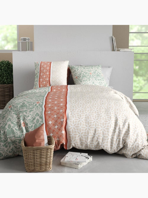 Parure housse de couette 100 % coton prana - Kiabi