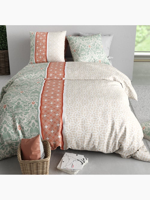 Parure housse de couette 100 % coton prana - Kiabi