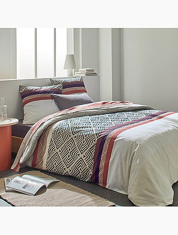 Parure housse de couette 100 % coton raysme