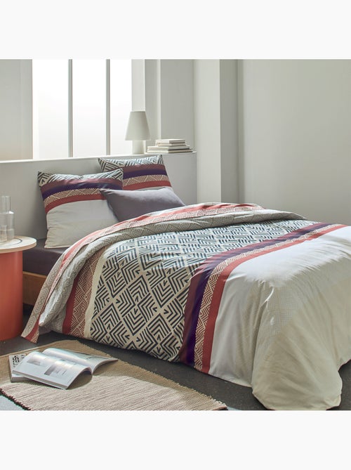 Parure housse de couette 100 % coton raysme - Kiabi Parure housse de couette 100 % coton raysme - Kiabi