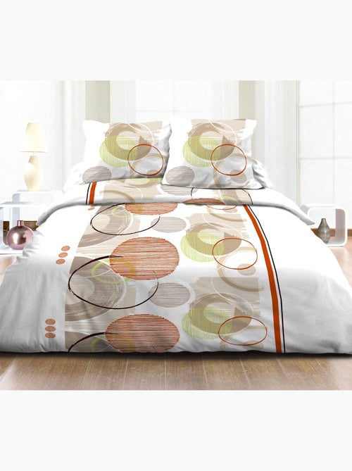 Parure housse de couette 100 % coton rhodoide - Kiabi