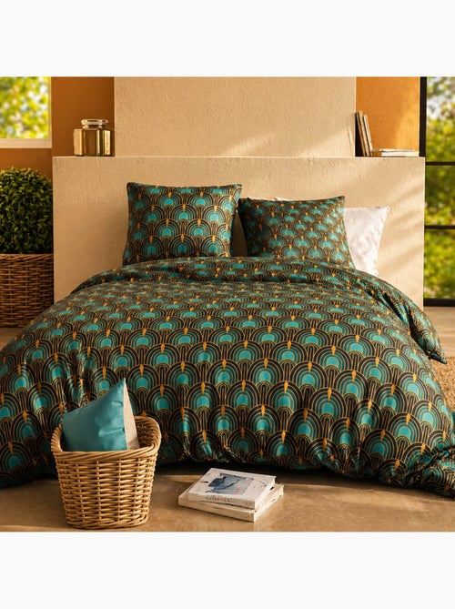Parure housse de couette 100 % coton romana - Kiabi