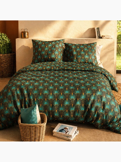 Parure housse de couette 100 % coton romana - Kiabi