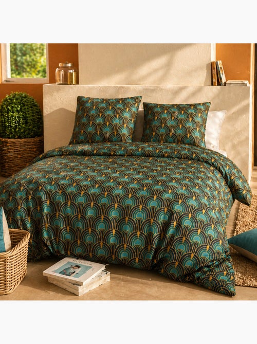 Parure housse de couette 100 % coton romana - Kiabi