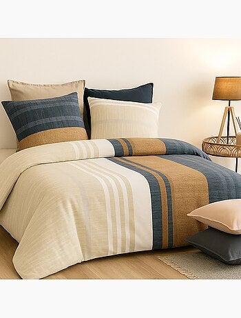 Parure housse de couette 100 % coton romane