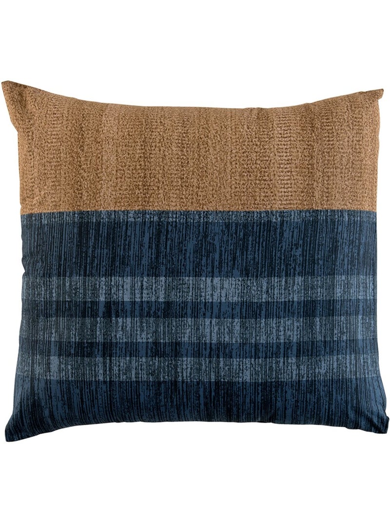 Parure housse de couette 100 % coton romane Bleu - Kiabi
