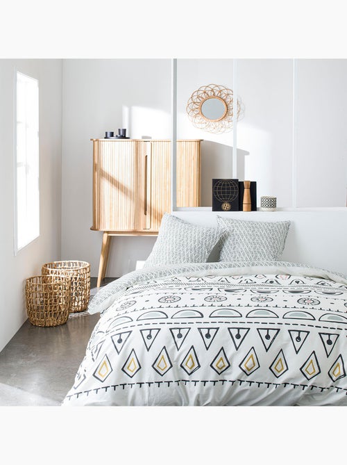 Parure housse de couette 100 % coton rosana - Kiabi