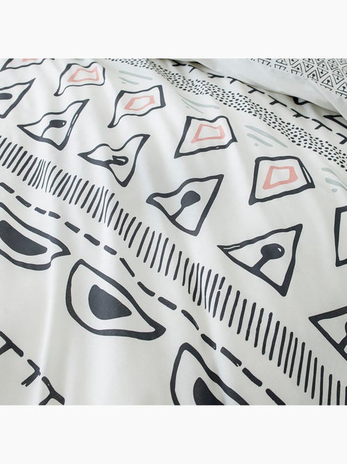 Parure housse de couette 100 % coton rosana - Kiabi