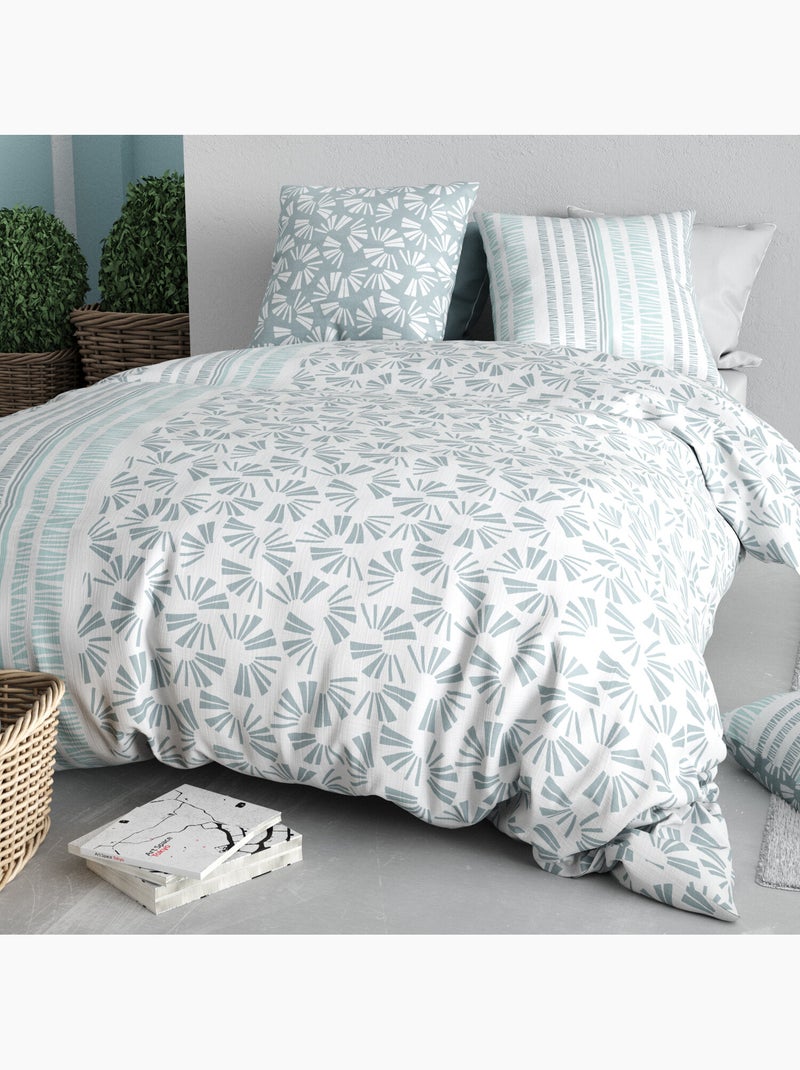 Parure housse de couette 100 % coton rossi Multicolore - Kiabi
