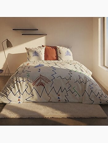 Parure housse de couette 100 % coton ryad