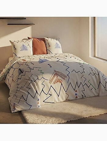 Parure housse de couette 100 % coton ryad