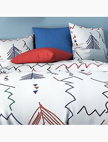 Parure housse de couette 100 % coton ryad