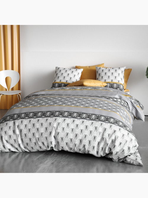 Parure housse de couette 100 % coton sakigold - Kiabi Parure housse de couette 100 % coton sakigold - Kiabi