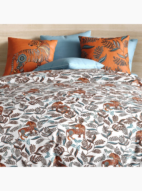 Parure housse de couette 100 % coton savane - Kiabi