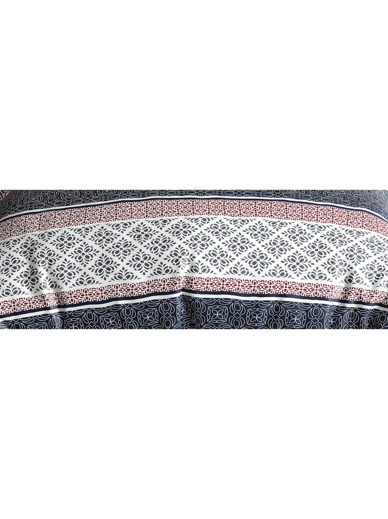 Parure housse de couette 100 % coton sergio Bleu foncé - Kiabi