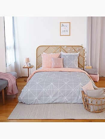 Parure de lit réversible coton - 3 pièces