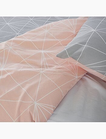 Parure de lit réversible coton - 3 pièces