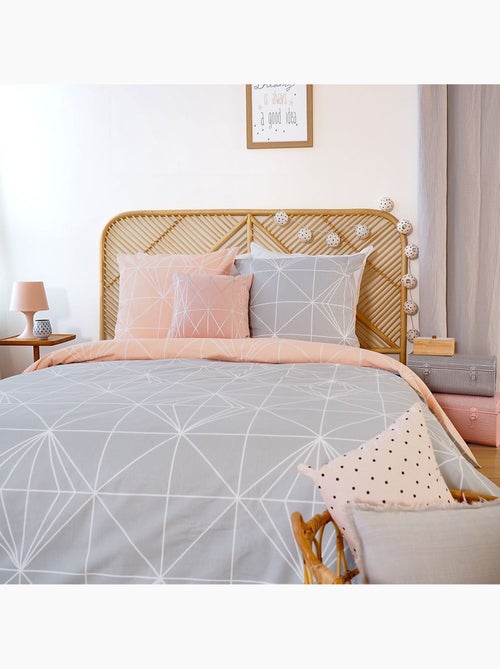 Parure housse de couette 100 % coton shyne - Kiabi