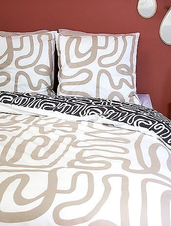 Parure housse de couette 100 % coton sidnie