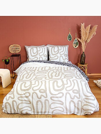 Parure housse de couette 100 % coton sidnie