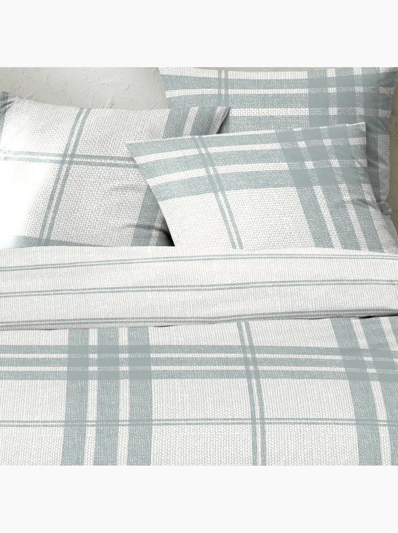 Parure housse de couette 100 % coton sobrut Gris - Kiabi