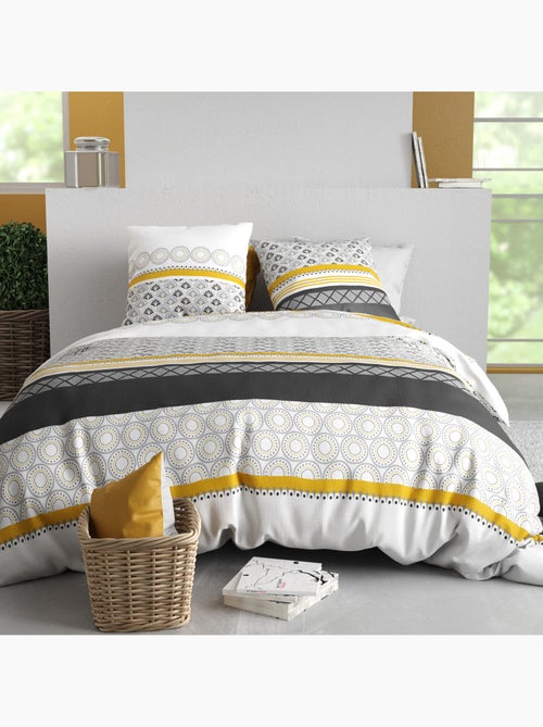 Parure housse de couette 100 % coton spira - Kiabi