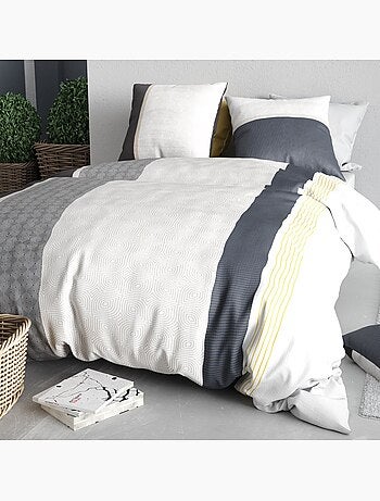 Parure housse de couette 100 % coton status