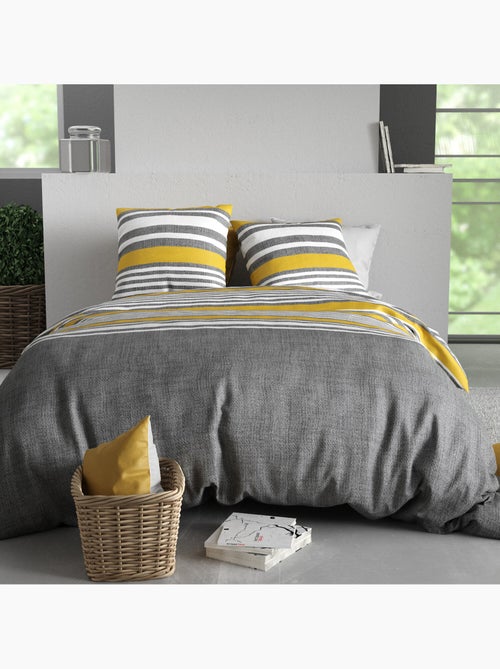 Parure housse de couette 100 % coton studt - Kiabi