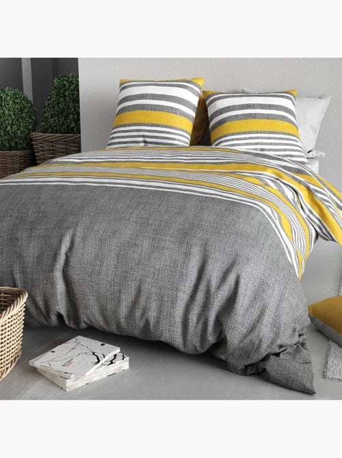 Parure housse de couette 100 % coton studt - Kiabi